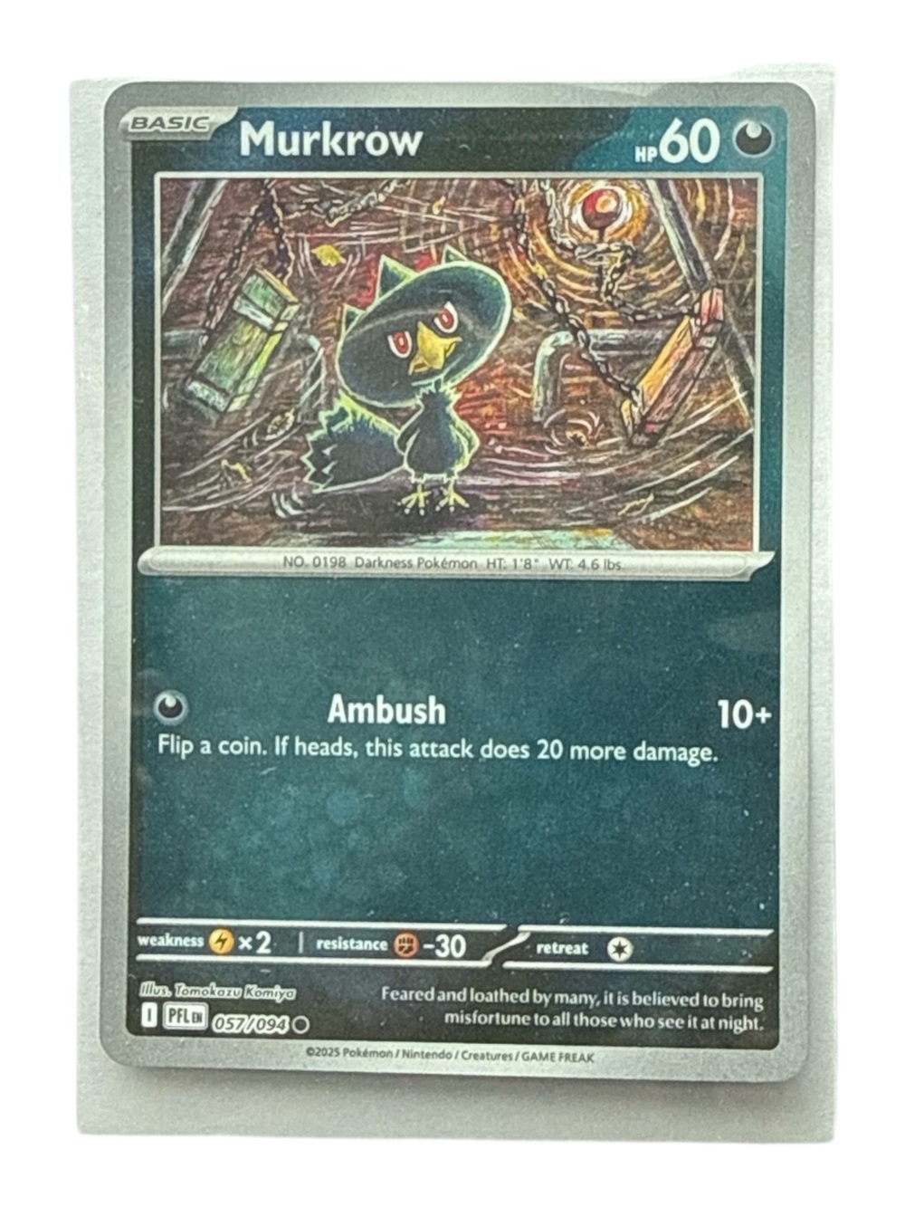 Pokemon Murkrow Card - Never Played
